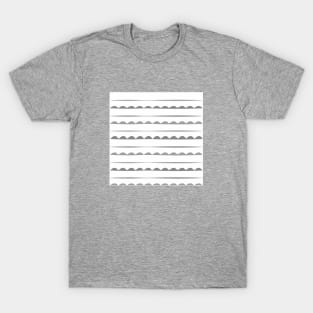 Stripes Decor. white. grey. T-Shirt